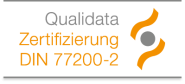 Qualidata Zertifizierung DIN 77200-2